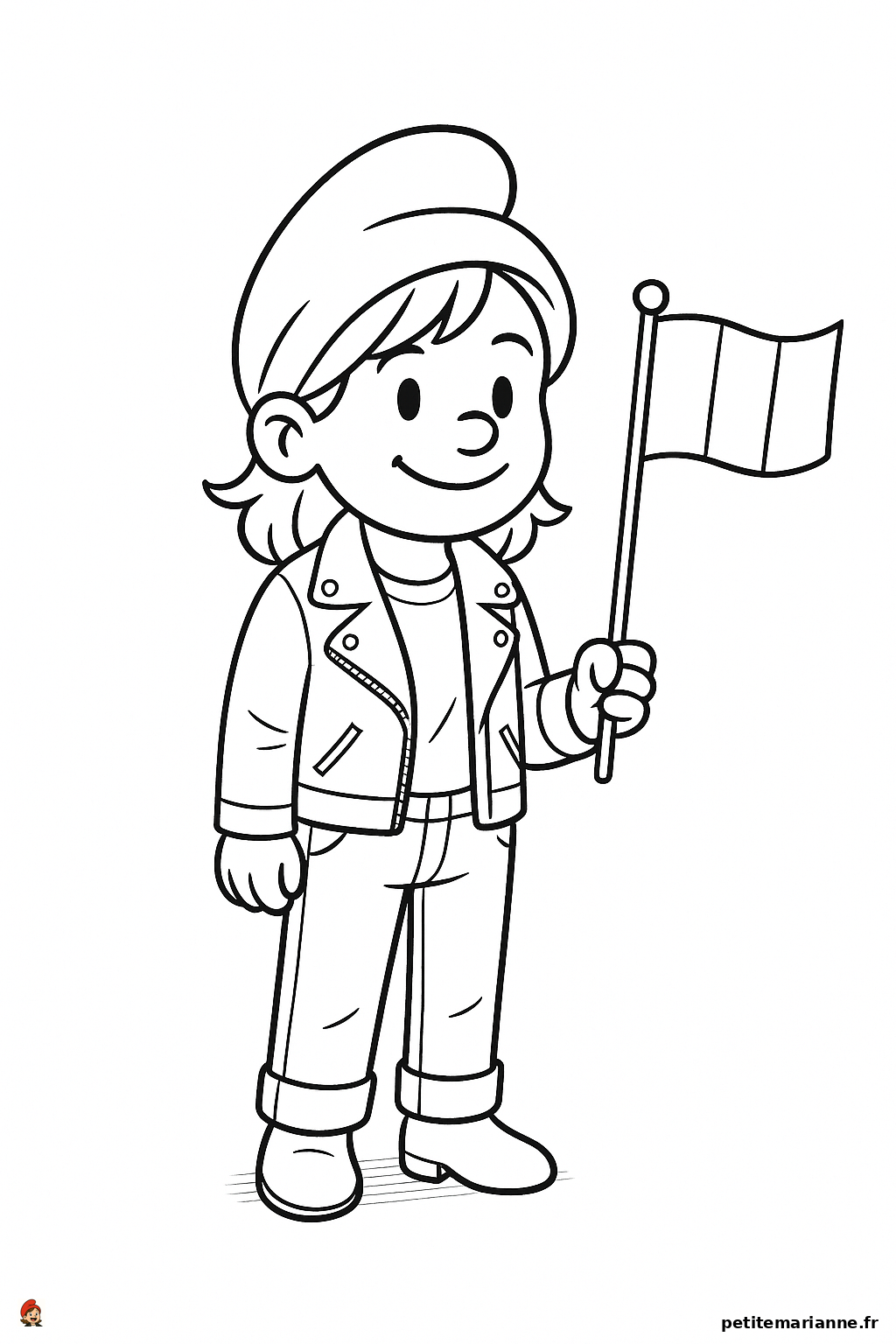 Coloriage Petite Marianne